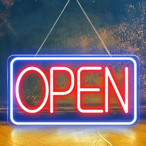Originality LED Neon Acrylic Horizontal Vertical Open bar Store Sign Light Plate Time Card Art Decor