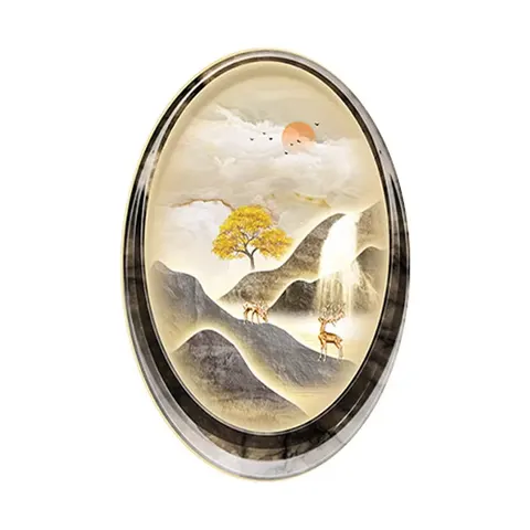 抽象 单幅 装饰画 现代简约 玄关背景墙挂画 LED带灯画