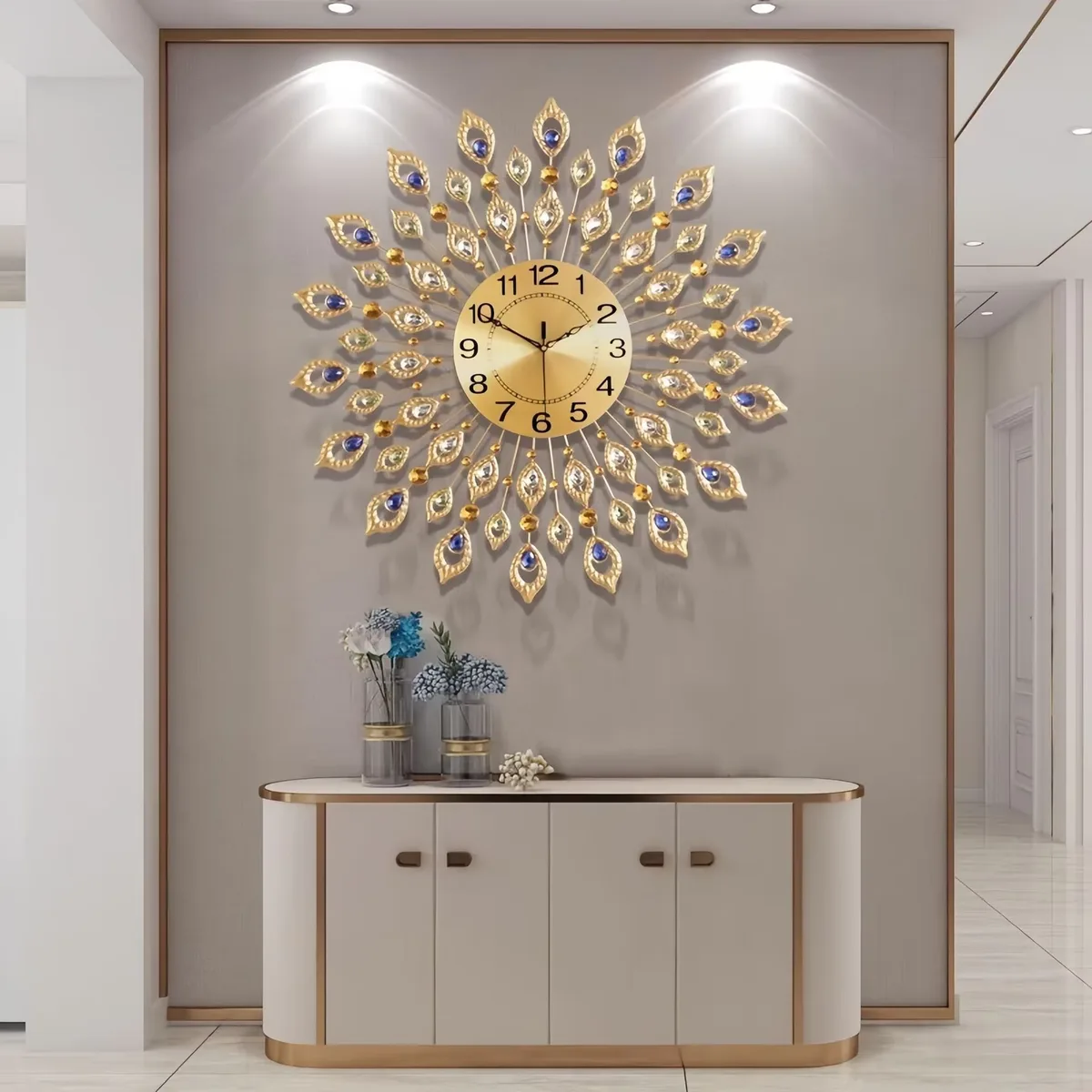 Peacock Art Wall Clock Household Creativity Craftwork Modern Simplicity Personalized Quartz Clock