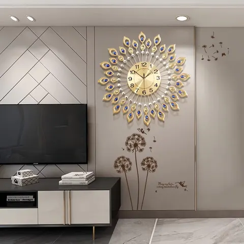 Peacock Art Wall Clock Household Creativity Craftwork Modern Simplicity Personalized Quartz Clock