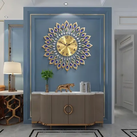 Peacock Art Wall Clock Household Creativity Craftwork Modern Simplicity Personalized Quartz Clock