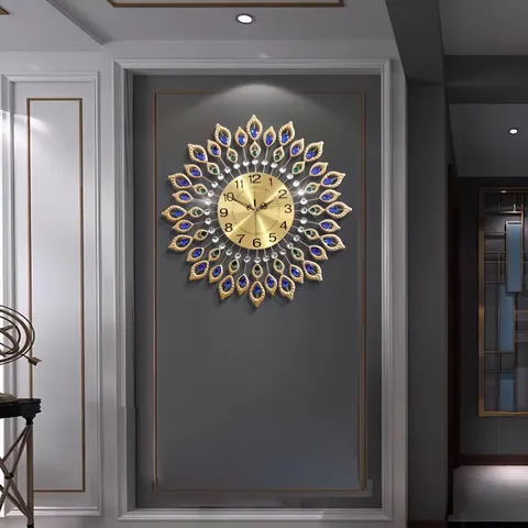 Peacock Art Wall Clock Household Creativity Craftwork Modern Simplicity Personalized Quartz Clock