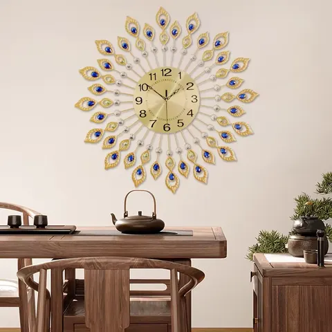 Peacock Art Wall Clock Household Creativity Craftwork Modern Simplicity Personalized Quartz Clock