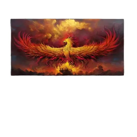 Phoenix High-Definition Canvas Mural Spray Printed Decorative Wall Hanging Graffiti Art Horses Frame Oil for Foreign Trade