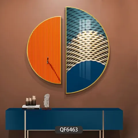 Popular Design Abstract Semi-circular Crystal Porcelain Living Room Porch Decorative Painting Home Decoration Combination Murals