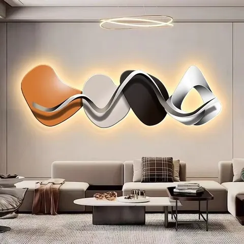 Popular Products: Light Luxury Sofa Wall Art LED Light Painting Wall Art Home Decor Uv Cutting Edge Mural Art Decor Painting