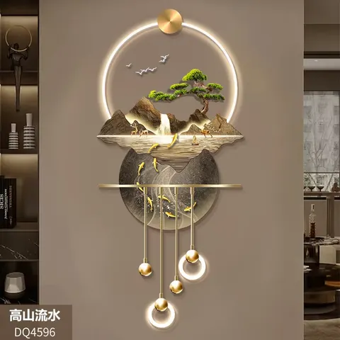 抽象 单幅 装饰画 现代简约 玄关背景墙挂画 LED带灯画
