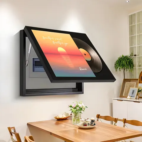 Records Electric Meter Box Decorative Painting No-drilling Electric Distribution Box Covering Hanging Painting