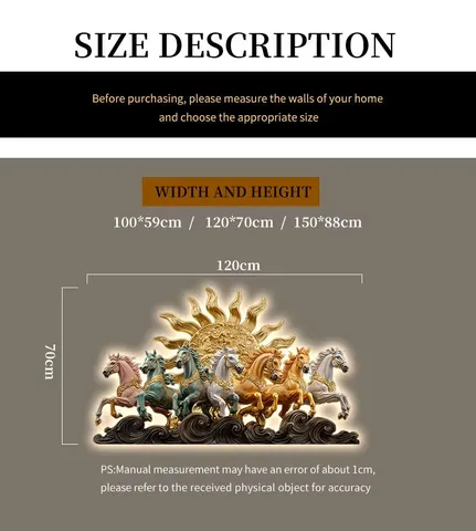 Religious Wall Hanging Depicting Surya the Hindu Sun God  in a Horizontal Composition with Seven Horses Whose Backs Glow