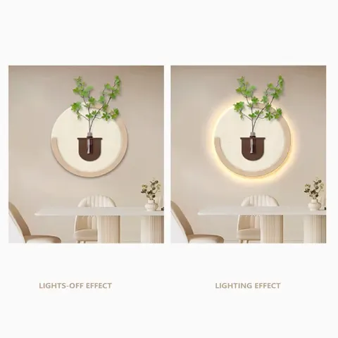 Restaurant Art Decor Paintings Background Wall Can Be Used for Flower Arrangement Hydroponic Vase Hanging Sandstone Paintings