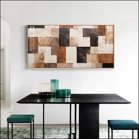 Restaurant Background Wall Abstraction Art Home Decor Painting Large Size High-definition Printing Crystal Porcelain Painting