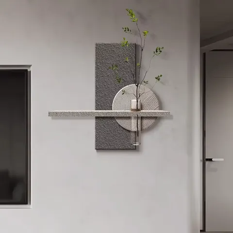 植物 单幅 装饰画 现代简约 餐厅背景墙挂画 砂岩浮雕