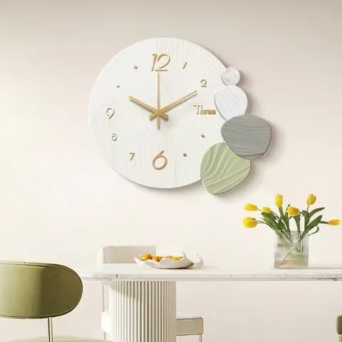 Restaurant Background Wall Clocks and Watches Crystal Porcelain Painting Modern Luxury Art Home Decor Paintings