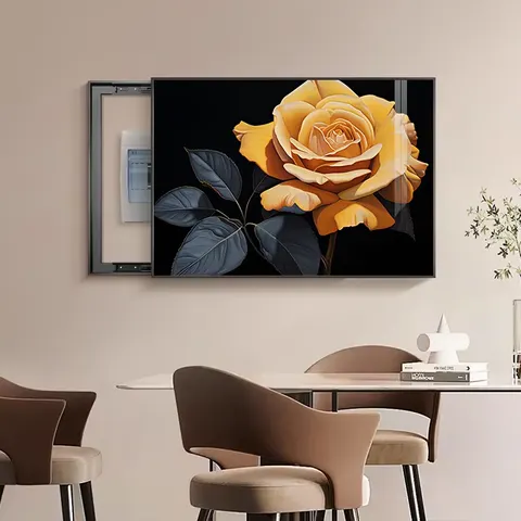 Restaurant Background Wall Electric Box Cover Art Decor Painting Obstruction Main Switch Crystal Porcelain Wall Decor
