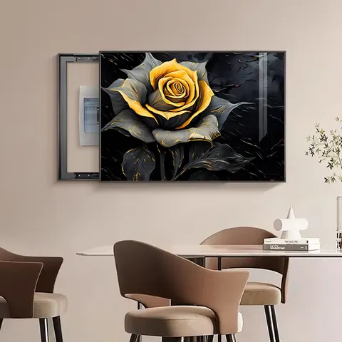 抽象 单幅 装饰画 现代简约 餐厅背景墙挂画 晶瓷画