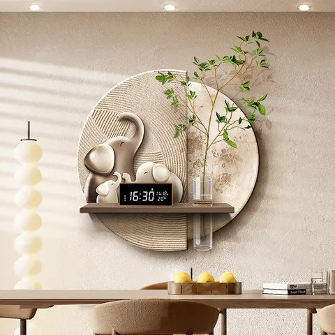 植物 单幅 装饰画 现代简约 餐厅背景墙挂画 LED带灯画