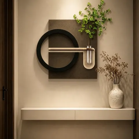 Retro Hydroponics Green Plants Art Decorative Painting Restaurant Background Wall LED Decor Painting