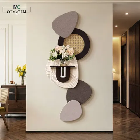 Retro Sandstone Fabric Home Furnishings Decorative Murals Corridor Background Wall LED Painting