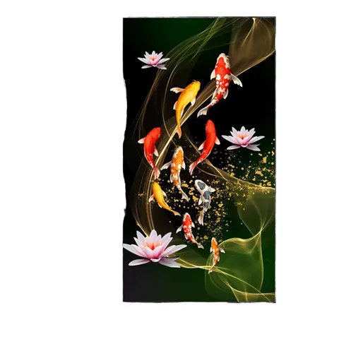 Rich Lucky Goldfish Lucky Koi Carp Art Deco Canvas Painting Modern Wall Art Poster Prints Bedroom Home Decor