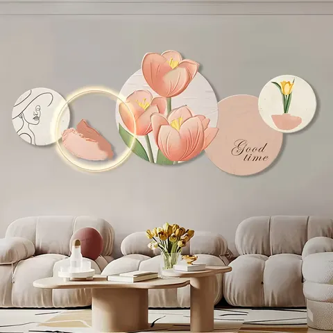 Room Decoration Items,  Acrylic Lotus Diamond Painting Laser Engraving Crystal Porcelain Painting Wall Art Home Decoration