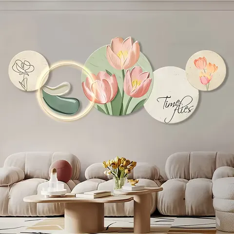 Room Decoration Items,  Acrylic Lotus Diamond Painting Laser Engraving Crystal Porcelain Painting Wall Art Home Decoration