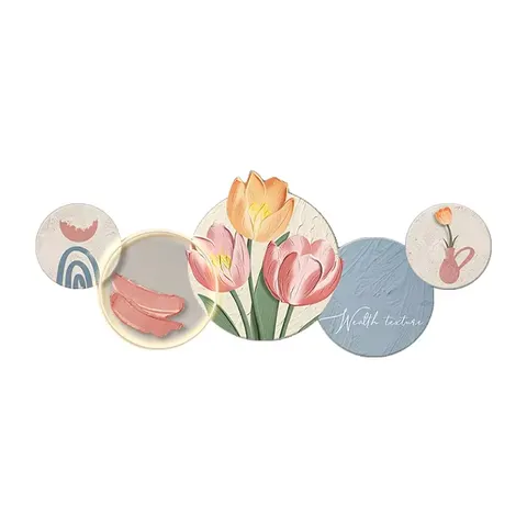 Room Decoration Items,  Acrylic Lotus Diamond Painting Laser Engraving Crystal Porcelain Painting Wall Art Home Decoration