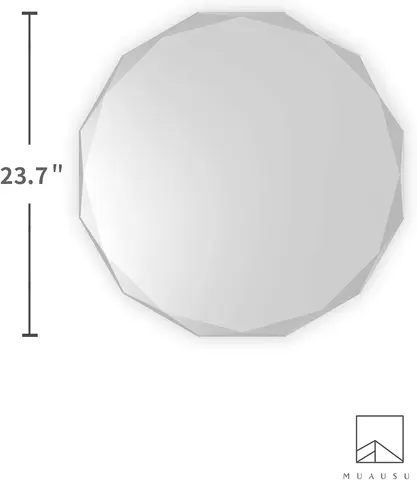 Round Mirror Wall Decoration Symmetrical Bathroom and LED Diamond Bedroom and Stylish Vanity or Room Mirror Designer Mirror