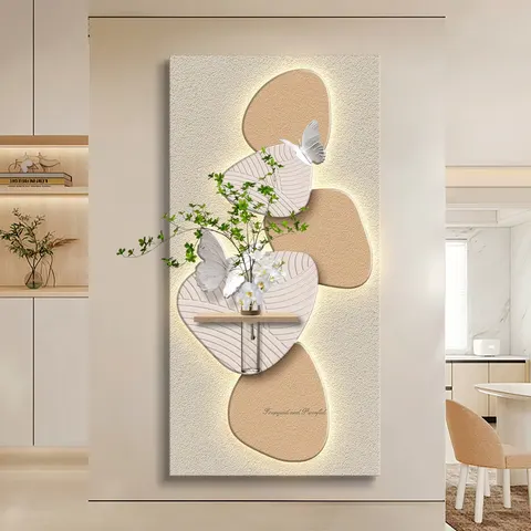 Sandstone Home Decor Paintings Hydroponics Houseplants LED Painting High-end Living Room Corridor Background Wall Painting