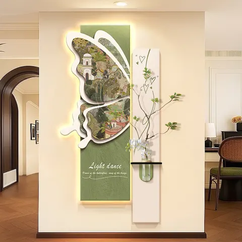 Sandstone Hydroponic Plants Home Decor Decorative Painting Corridor Living Room Sofa Background Wall Hanging Painting