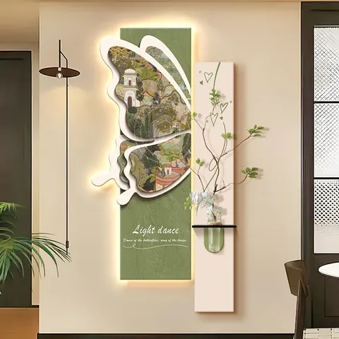 Sandstone Hydroponic Plants Home Decor Decorative Painting Corridor Living Room Sofa Background Wall Hanging Painting