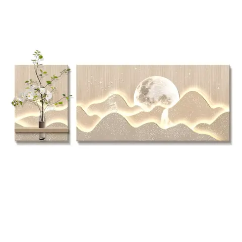 Scenery and Mountains Landscape Dual Connection Sandstone Background Wall Art Decor Painting Hydroponic Plants Wall Painting