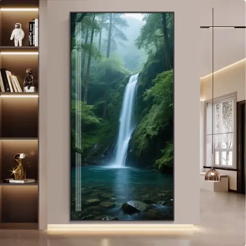 Scenery Set with Diamonds Art Home Furnishings Art Decor Painting Modern Simplicity Corridor Crystal Porcelain Painting