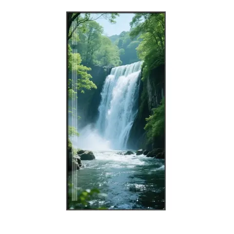 城市 单幅 装饰画 现代简约 玄关背景墙挂画 晶瓷画