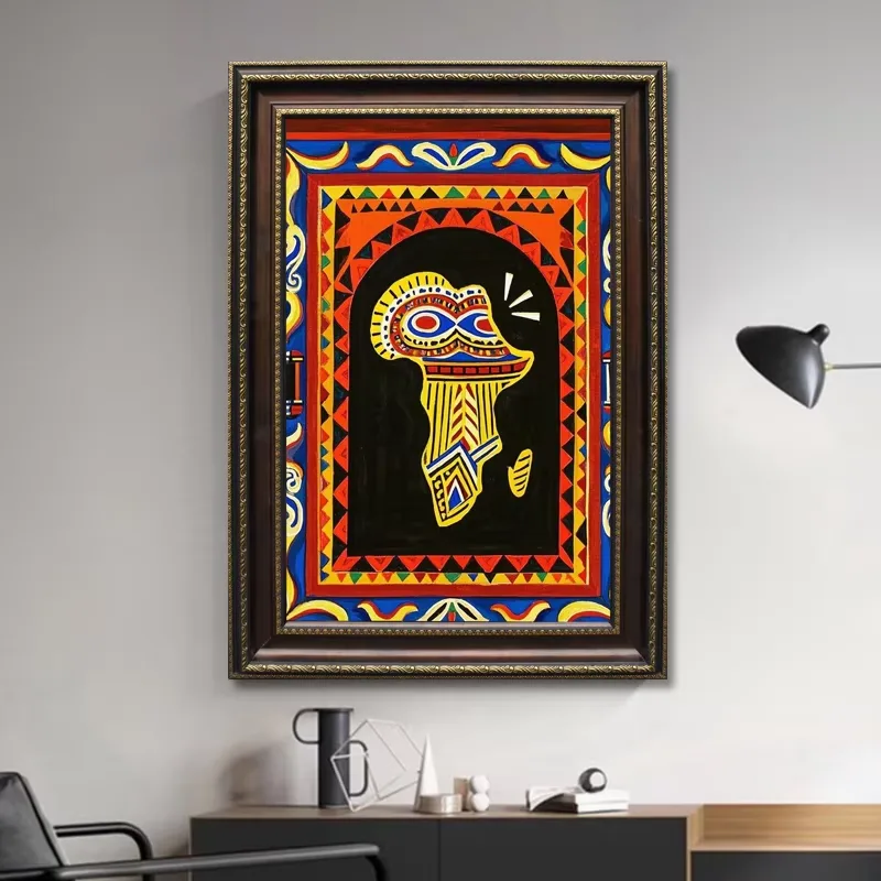 Sell Like Hot Cakes African Countries Tribal Symbols and Totems Art Decor Canvas and Crystal Porcelain Painting