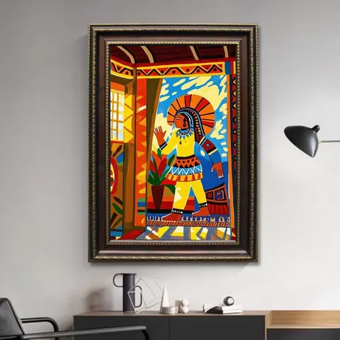 Sell Like Hot Cakes African Countries Tribal Symbols and Totems Art Decor Canvas and Crystal Porcelain Painting