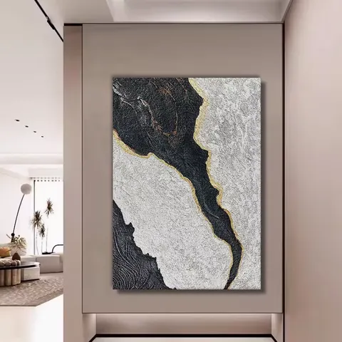 抽象 单幅 装饰画 意式极简 客厅背景墙挂画 砂岩浮雕