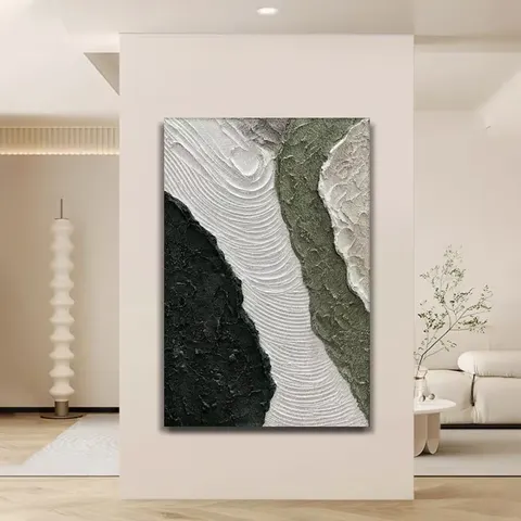 抽象 单幅 装饰画 意式极简 客厅背景墙挂画 砂岩浮雕