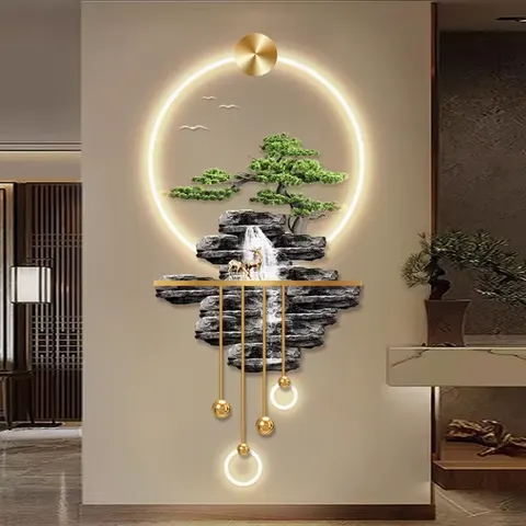 Sense of Advanced Porch Art Decor Painting 2026 Sell Like Hot Cakes Corridor Background Wall LED Luminous Acrylic Decor Painting
