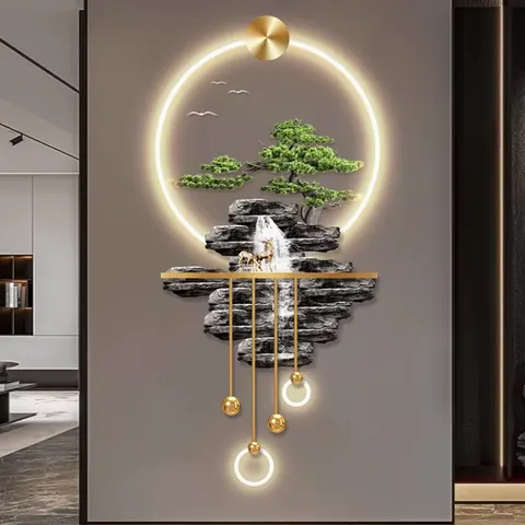 Sense of Advanced Porch Art Decor Painting 2026 Sell Like Hot Cakes Corridor Background Wall LED Luminous Acrylic Decor Painting