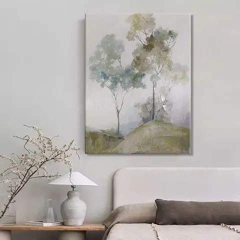 植物 两联 装饰画 现代简约 客厅背景墙挂画 手绘油画