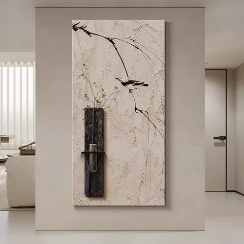 Simple and Elegant Art Home Decor Paintings Zen-inspired Office Tea Room Background Wall Sandstone Painting