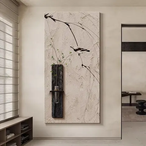 Simple and Elegant Art Home Decor Paintings Zen-inspired Office Tea Room Background Wall Sandstone Painting