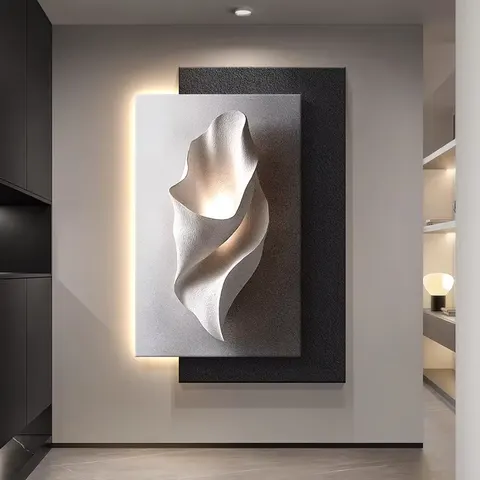 Simple Porch Wall Art Home Decor Painting Advanced Sense Living Room Relief Three-dimensional Sofa Background Wall Painting