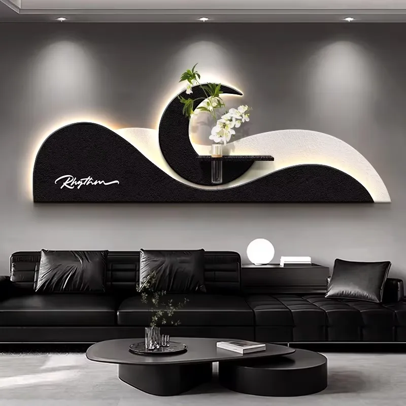 Simplicity Fashion 3D Artistic Home Decor Paintings UV Cutting Technology Process Sandstone Glowed LED Painting