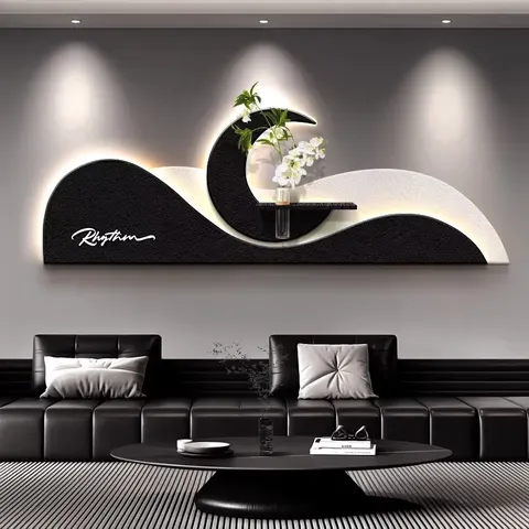 Simplicity Fashion 3D Artistic Home Decor Paintings UV Cutting Technology Process Sandstone Glowed LED Painting