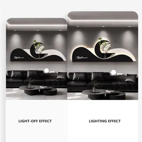 Simplicity Fashion 3D Artistic Home Decor Paintings UV Cutting Technology Process Sandstone Glowed LED Painting