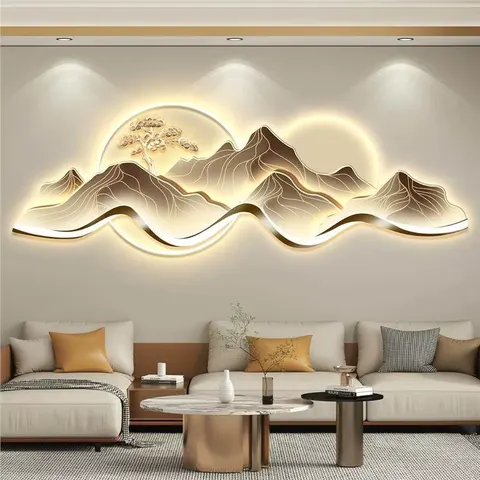 Simplicity Luxury Art Home Furnishings Decorative Painting Atmosphere Sofa Background Wall Acrylic LED Painting