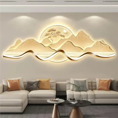 Simplicity Luxury Art Home Furnishings Decorative Painting Atmosphere Sofa Background Wall Acrylic LED Painting