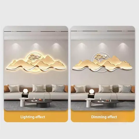 Simplicity Luxury Art Home Furnishings Decorative Painting Atmosphere Sofa Background Wall Acrylic LED Painting