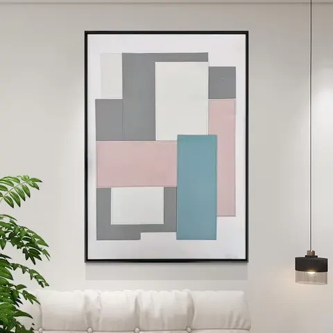 城市 单幅 装饰画 现代简约 客厅背景墙挂画 手工皮雕